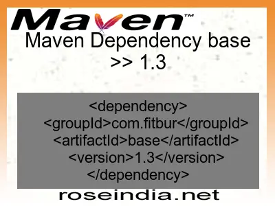 Maven dependency of base version 1.3