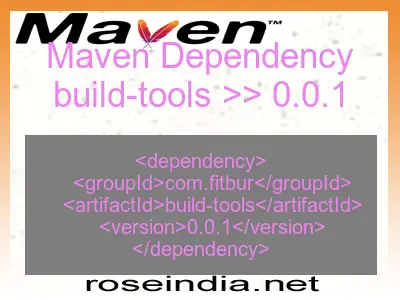 Maven dependency of build-tools version 0.0.1