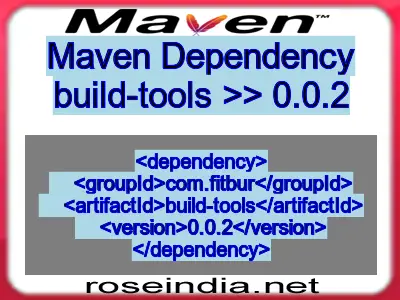 Maven dependency of build-tools version 0.0.2