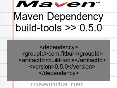 Maven dependency of build-tools version 0.5.0