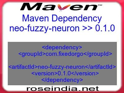 Maven dependency of neo-fuzzy-neuron version 0.1.0