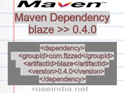 Maven dependency of blaze version 0.4.0