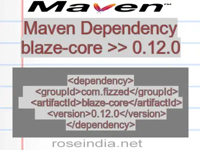 Maven dependency of blaze-core version 0.12.0