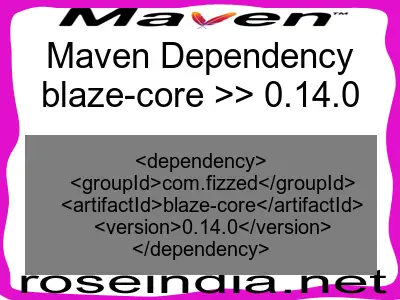 Maven dependency of blaze-core version 0.14.0