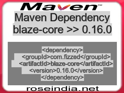 Maven dependency of blaze-core version 0.16.0