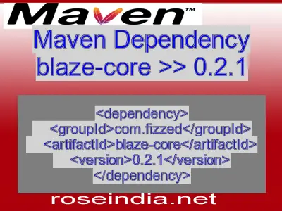 Maven dependency of blaze-core version 0.2.1