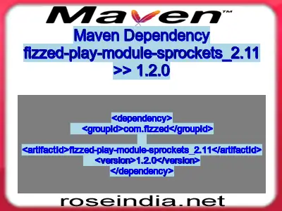 Maven dependency of fizzed-play-module-sprockets_2.11 version 1.2.0