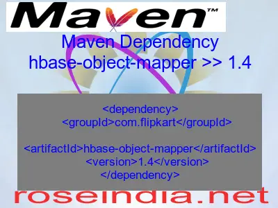 Maven dependency of hbase-object-mapper version 1.4