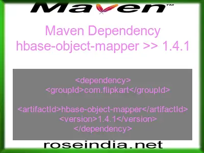 Maven dependency of hbase-object-mapper version 1.4.1