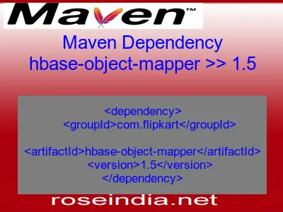 Maven dependency of hbase-object-mapper version 1.5