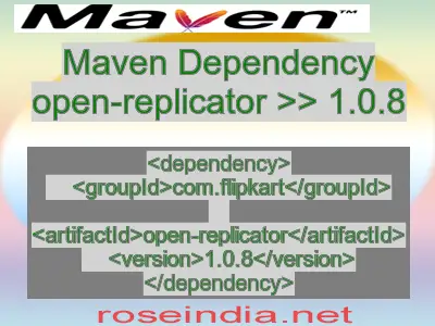 Maven dependency of open-replicator version 1.0.8