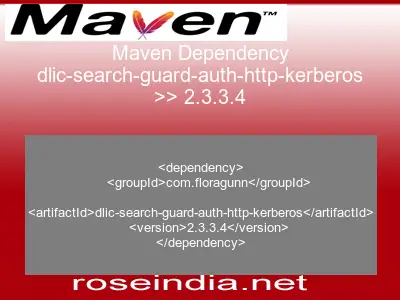 Maven dependency of dlic-search-guard-auth-http-kerberos version 2.3.3.4