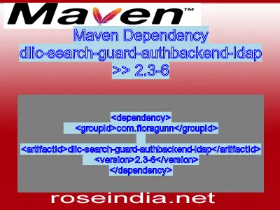 Maven dependency of dlic-search-guard-authbackend-ldap version 2.3-6