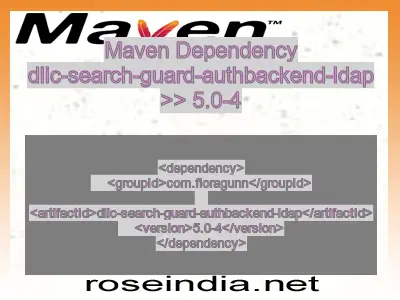 Maven dependency of dlic-search-guard-authbackend-ldap version 5.0-4