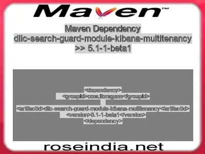 Maven dependency of dlic-search-guard-module-kibana-multitenancy version 5.1-1-beta1