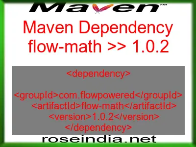 Maven dependency of flow-math version 1.0.2