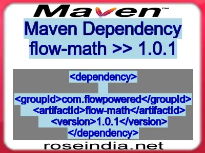 Maven dependency of flow-math version 1.0.1