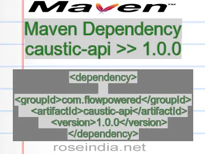 Maven dependency of caustic-api version 1.0.0