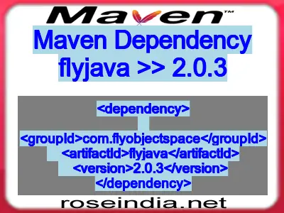 Maven dependency of flyjava version 2.0.3