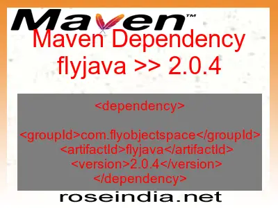 Maven dependency of flyjava version 2.0.4