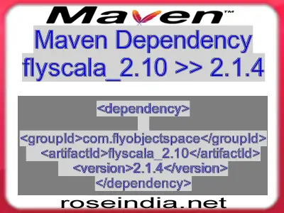 Maven dependency of flyscala_2.10 version 2.1.4