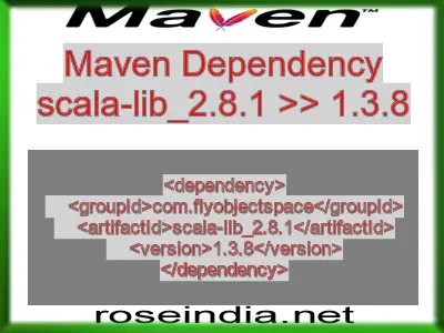 Maven dependency of scala-lib_2.8.1 version 1.3.8