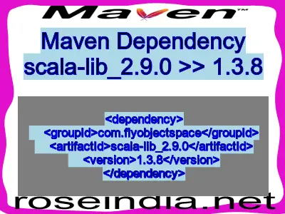 Maven dependency of scala-lib_2.9.0 version 1.3.8