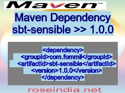 Maven dependency of sbt-sensible version 1.0.0