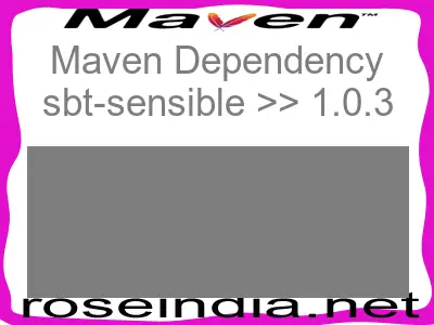 Maven dependency of sbt-sensible version 1.0.3