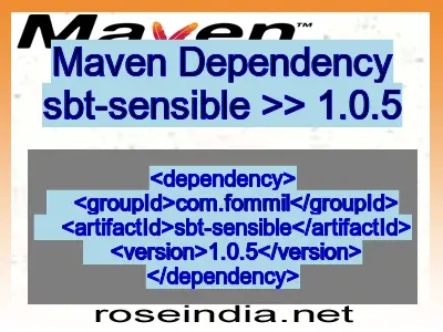 Maven dependency of sbt-sensible version 1.0.5