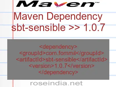 Maven dependency of sbt-sensible version 1.0.7