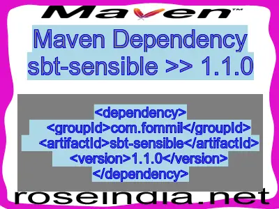 Maven dependency of sbt-sensible version 1.1.0