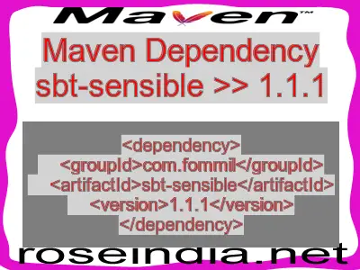 Maven dependency of sbt-sensible version 1.1.1