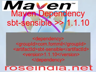 Maven dependency of sbt-sensible version 1.1.10