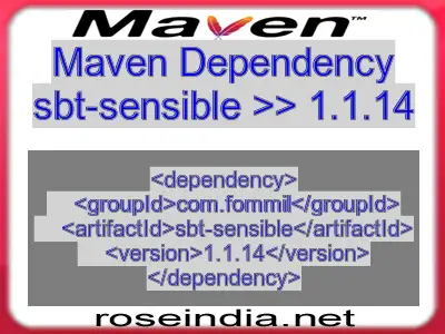 Maven dependency of sbt-sensible version 1.1.14