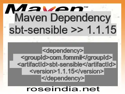 Maven dependency of sbt-sensible version 1.1.15