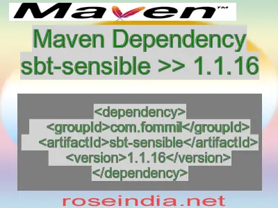 Maven dependency of sbt-sensible version 1.1.16