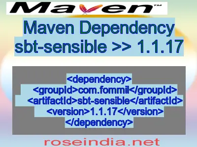 Maven dependency of sbt-sensible version 1.1.17