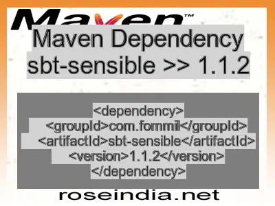 Maven dependency of sbt-sensible version 1.1.2