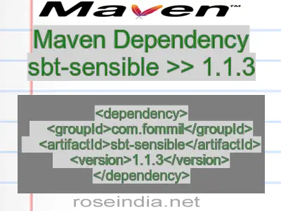 Maven dependency of sbt-sensible version 1.1.3