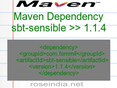 Maven dependency of sbt-sensible version 1.1.4