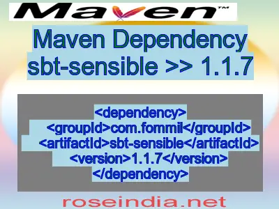 Maven dependency of sbt-sensible version 1.1.7