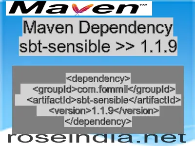 Maven dependency of sbt-sensible version 1.1.9