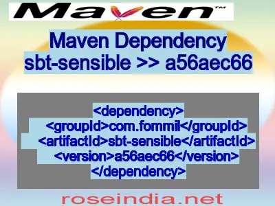 Maven dependency of sbt-sensible version a56aec66