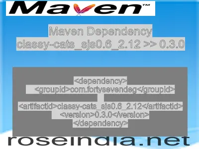 Maven dependency of classy-cats_sjs0.6_2.12 version 0.3.0