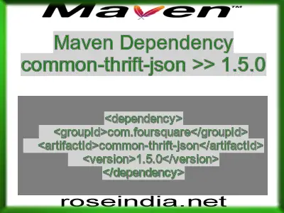 Maven dependency of common-thrift-json version 1.5.0