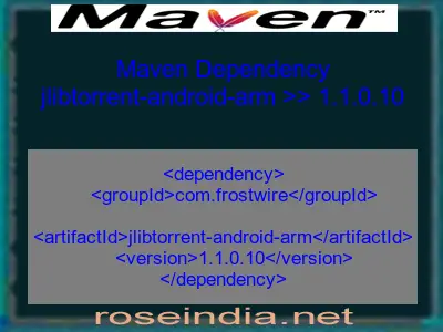 Maven dependency of jlibtorrent-android-arm version 1.1.0.10