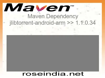 Maven dependency of jlibtorrent-android-arm version 1.1.0.34