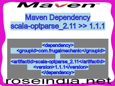 Maven dependency of scala-optparse_2.11 version 1.1.1