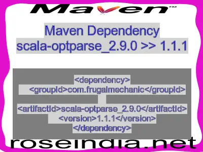 Maven dependency of scala-optparse_2.9.0 version 1.1.1